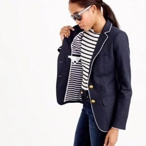 J Crew Rhodes Nautical Linen Blazer Navy 2